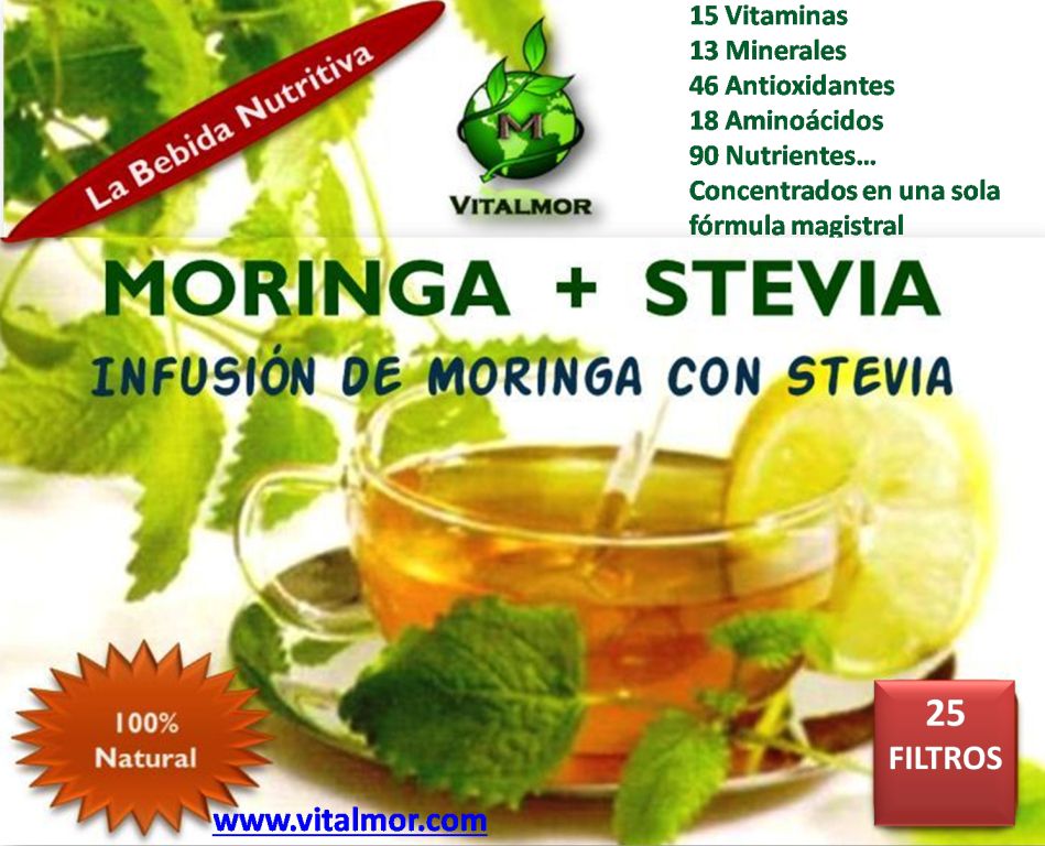 Infusión de Moringa con Stevia