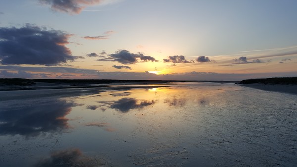 BAIE DE SOMME, coucher de soleil St Valéry sur Somme