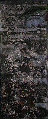 ohne Titel, 1998, 249 x 100 cm, auf Holz, Stahlrahmen