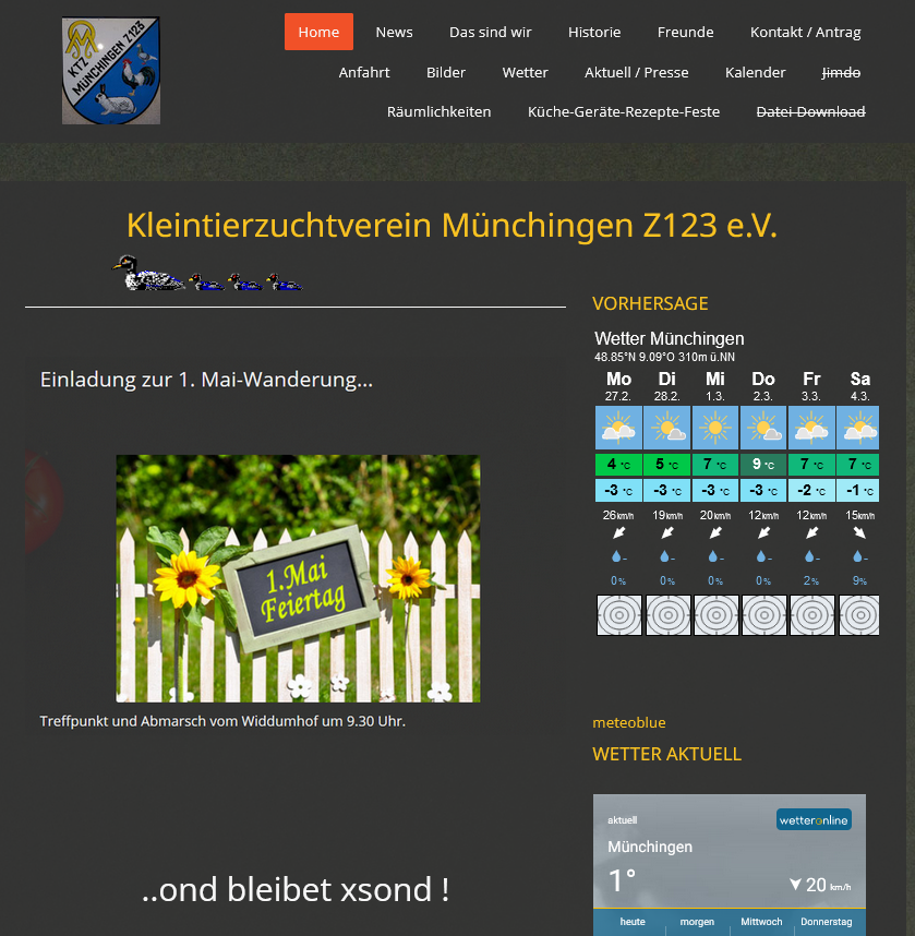 Homepage aktuallisiert