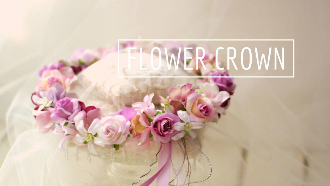 ♪ウェディング　プリザーブド花冠　T-12　花かんむり ヘッドドレス グリーンパープル プリザーブドフラワー アーティシャル