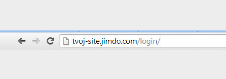 Вход через главную страницу Jimdo
