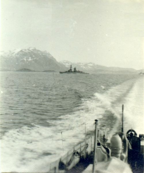 6. SFltl als Uboot-Sicherung für Schw. Kreuzer "Lützow" in Nordnorwegen 1942 - Foto: Archiv A. Hullmann