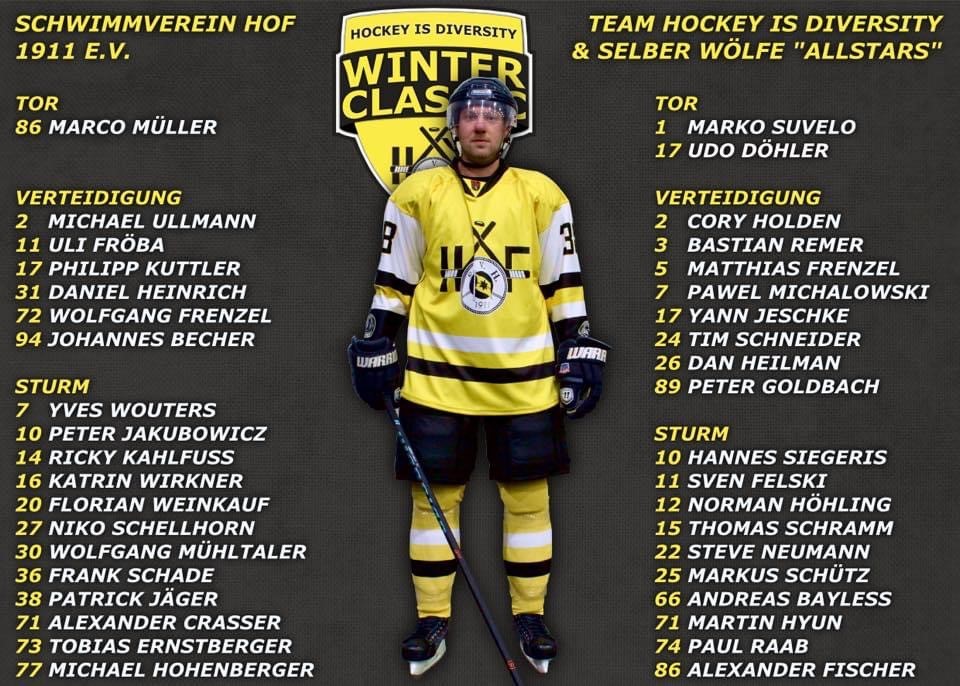 Die Mannschaftskader des 5. Hockey is Diversity Winter Classics