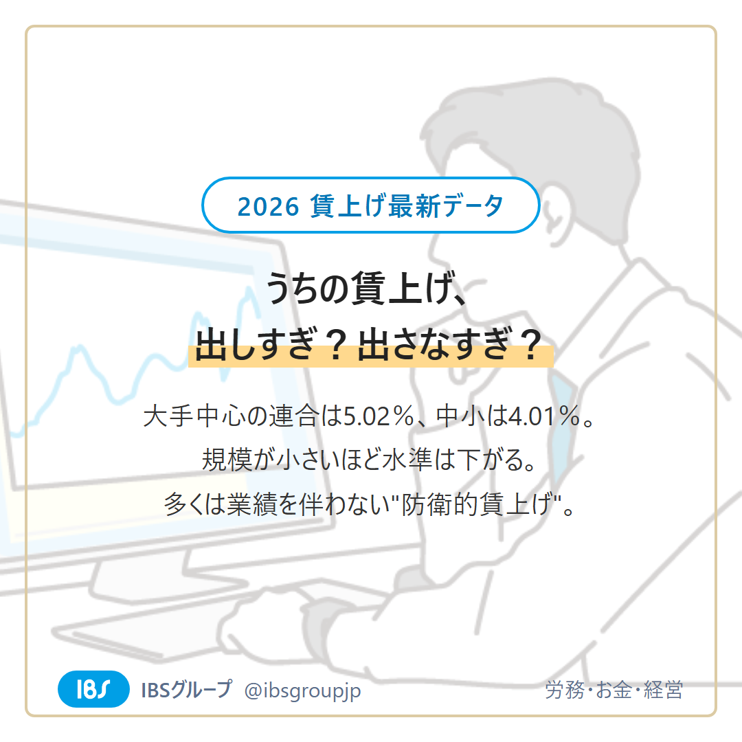 2026年の賃上げ相場――中小企業は4.01%。「防衛的賃上げ」はいつまで続く？