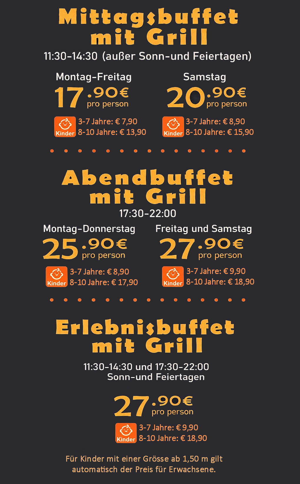 Buffetpreise Shun Feng Konstanz