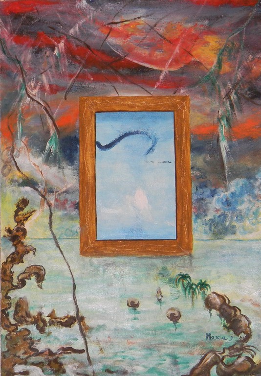 Paesaggi dell'IO e dell'ES, (serie di quattro-III), 2008, olio su cartoncino, 46,5x32