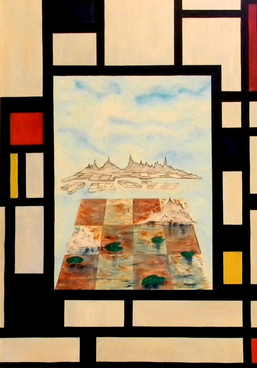 Trilogia Mondrian, II, 1999, olio su tela, 70 x 50