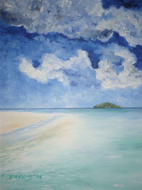 Paesaggio maldiviano, 2008, olio su tela