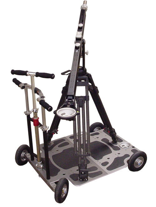 The EJib ontop of the LapTop Dolly - best and safest tripod jib mount on any dolly surface