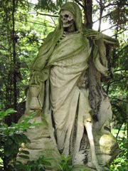 der Sensenmann auf dem Melatenfriedhof; Inspi: die Statue