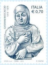 Bozza francobollo commemorativo di Giovanni Boccaccio
