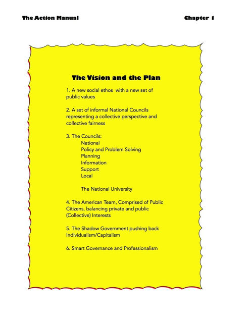 The Action Manual's Vision and Plan statement 