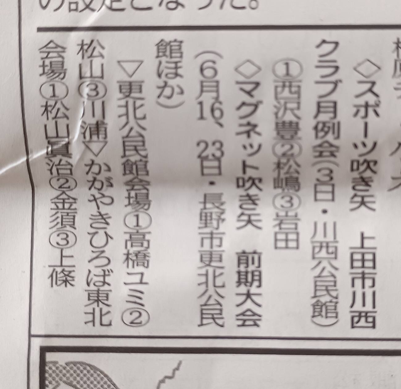 信濃毎日新聞に掲載