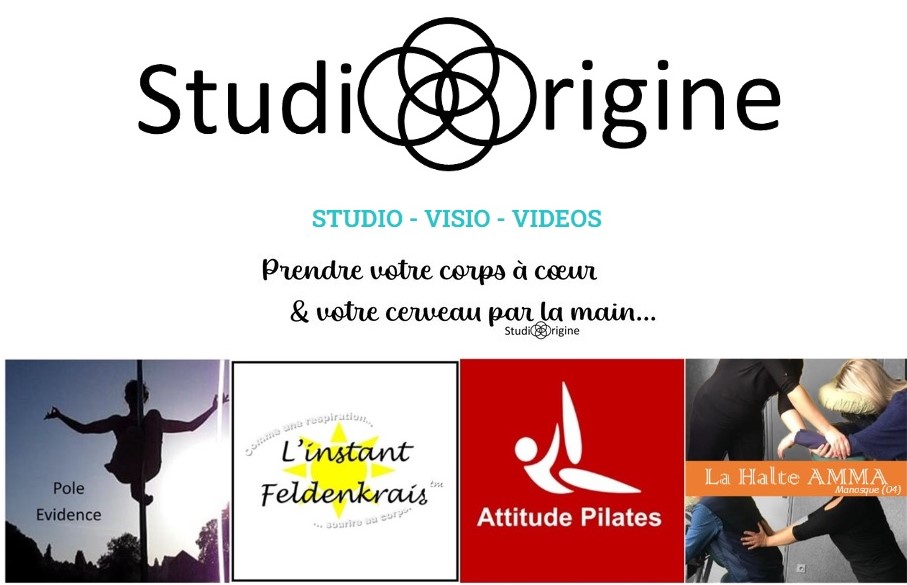 studio salle gym fitness forme douce cours pilates groupe particulier privés machines feldenkrais coscience praticeinne manosque 04 massage accupression amma assis habillé intégration focntionnelle réhabilitation pole dance danse barre valérie sire prof