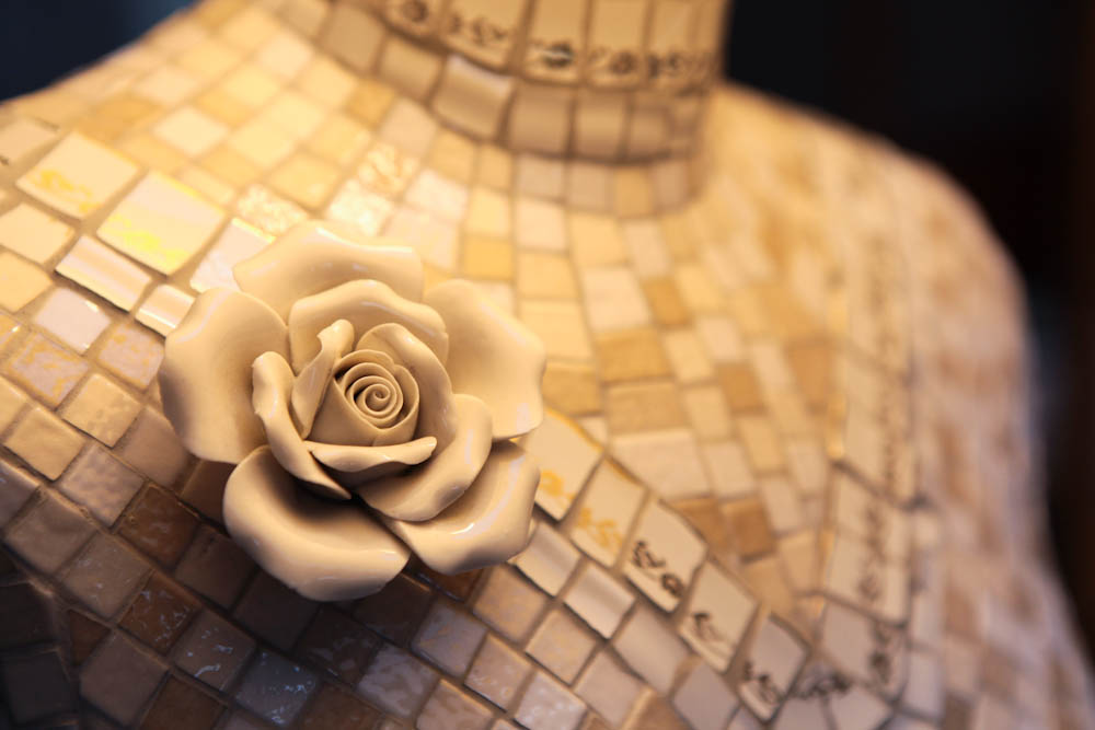 Rose en céramique