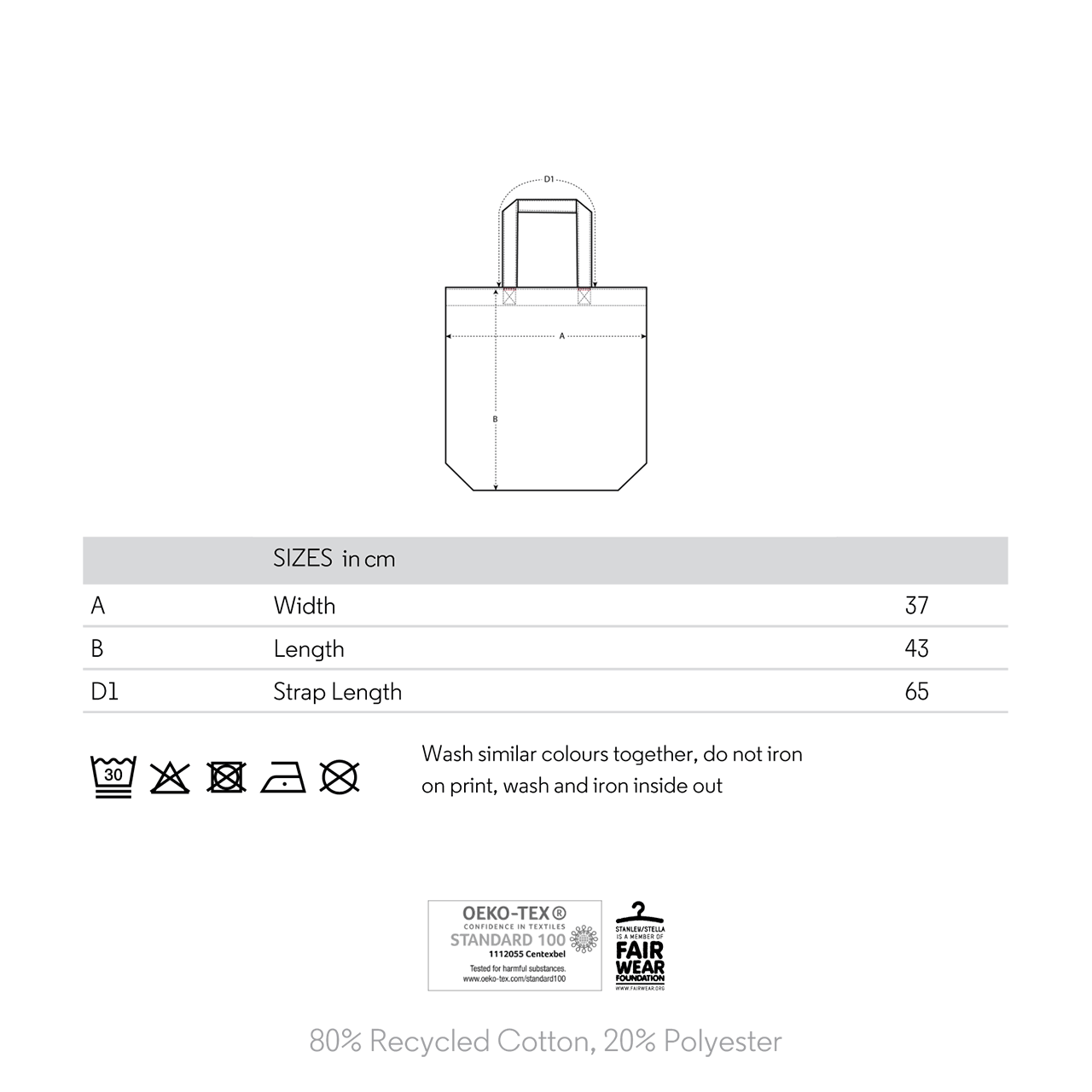 Tote Bag Size Chart AOP Tote Size Chart Sizing Chart for 