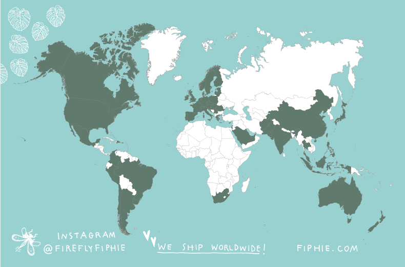 World map of sales of Fiphie's book The Dust Has Grown flowers