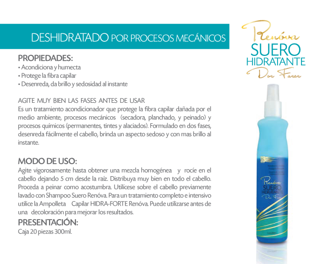 suero hidratante suero 2 fases per capelli