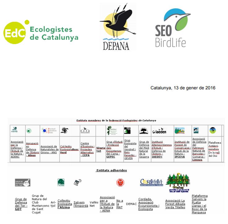 El moviment ecologista exigeix una conselleria de Medi Ambient en el Govern de la Generalitat