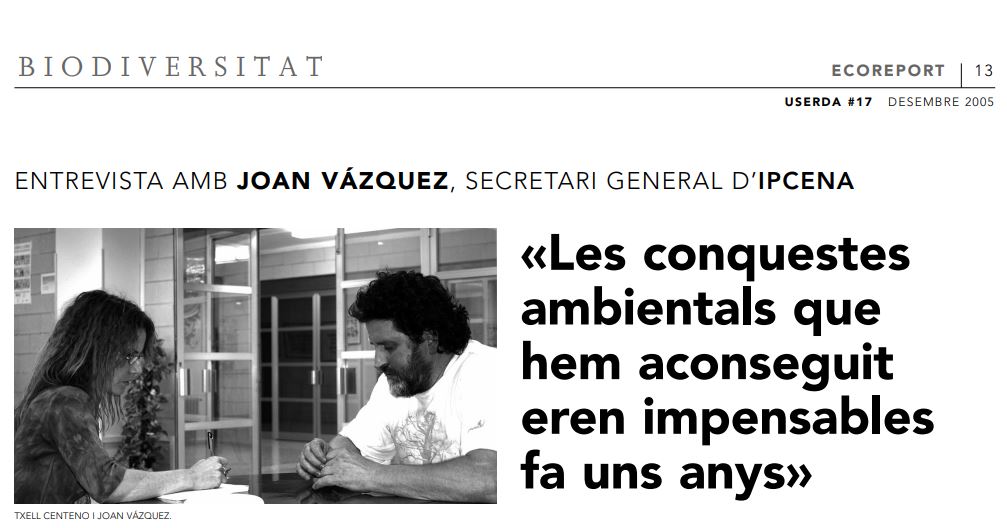 Entrevista amb Joan Vázquez, Secretari General d'Ipcena