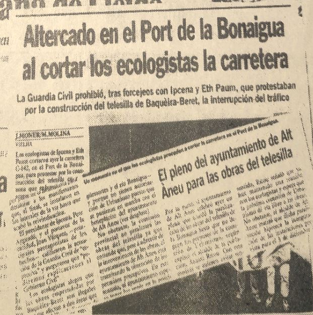 Altercat al Port de la Bonaigua en tallar els ecologistes la carretera