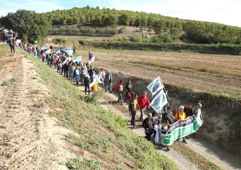 Marxa contra la macrocentral de biogàs projectada a la Sentiu de Sió