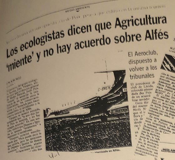 Els ecologistes diuen que Agricultura "menteix" i no hi ha acord sobre Alfés.