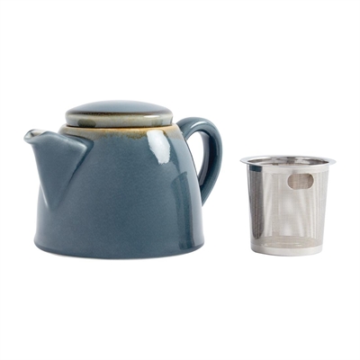 Teekanne Olympia Kiln aus handbemaltem Porzellan SA278 mit Edelstahlsieb