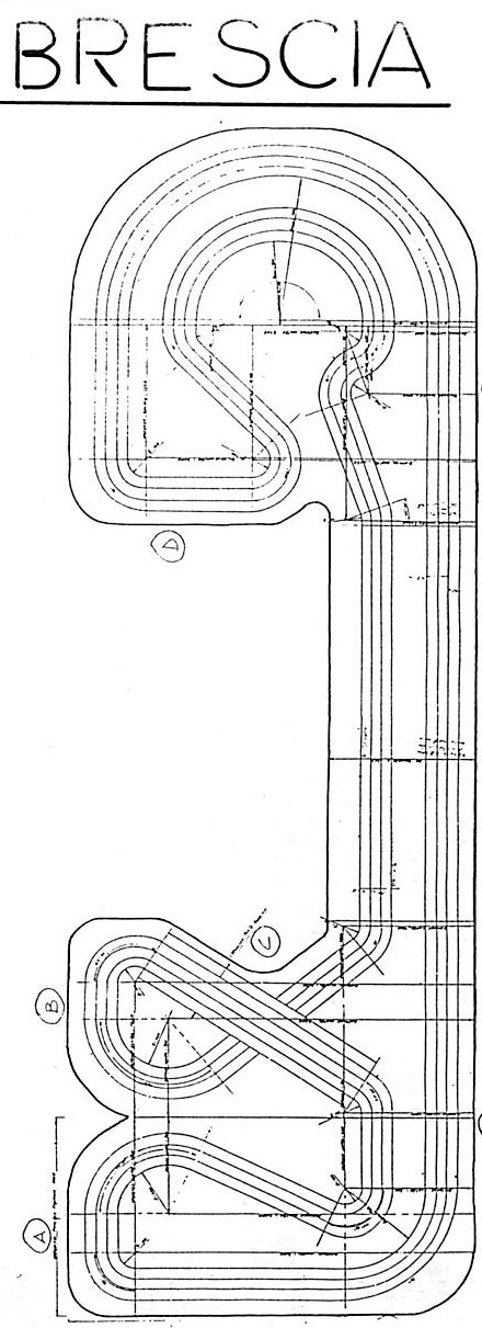 Dessin de la piste de slot racing de Brescia