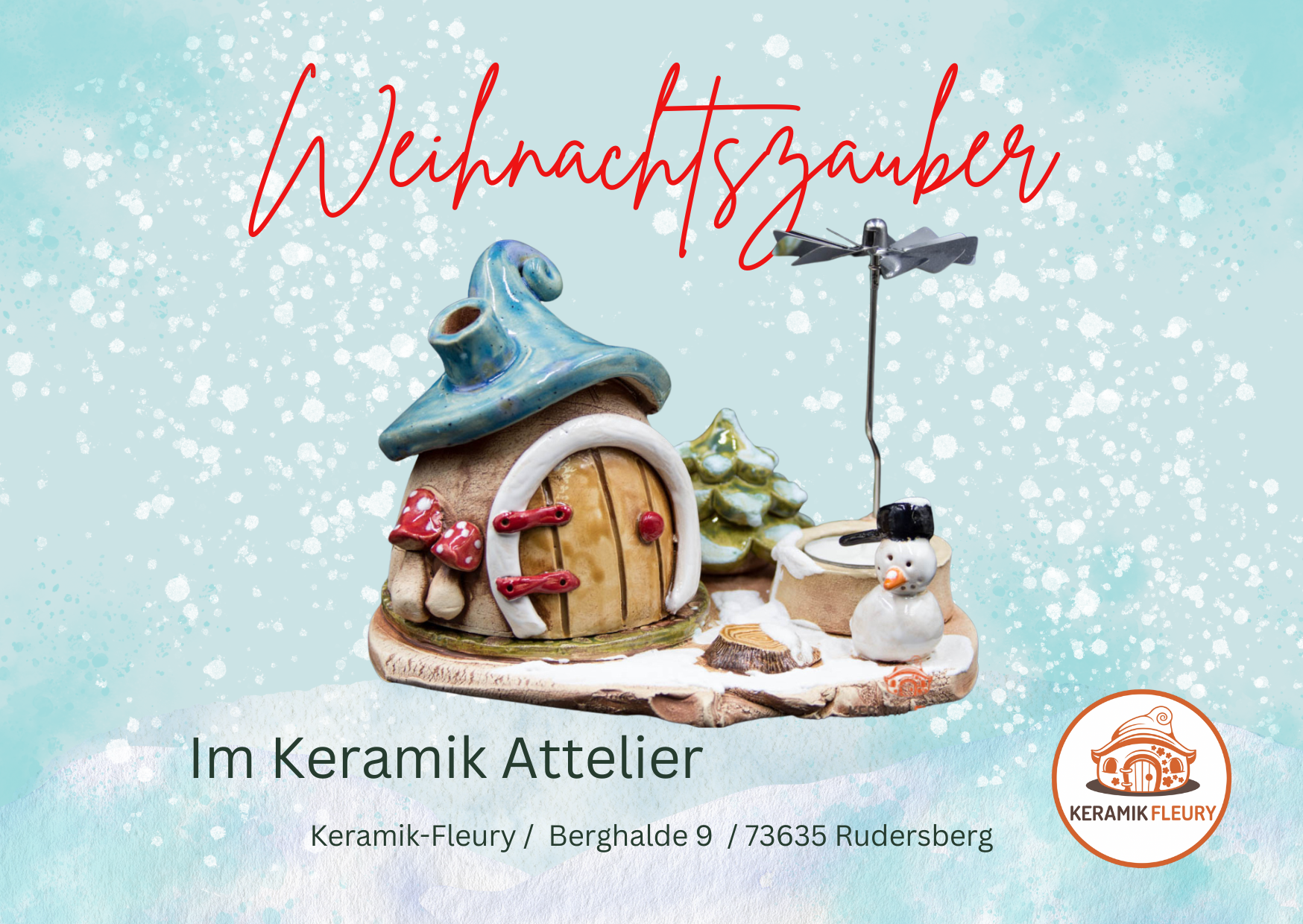 Advent in der Töpferei Keramik Fleury in Rudersberg