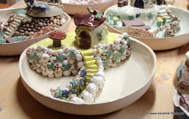 Kindertöpferkurse - Miniaturengarten