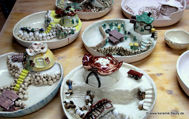 Kindertöpferkurse - Miniaturengarten