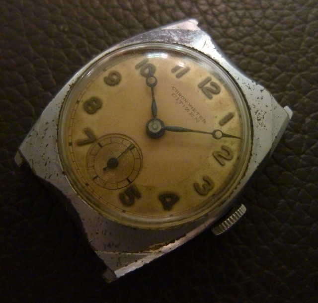 100年の時を経て＜日本製アンティーク時計(クオーツ改造)＞ 値下げ