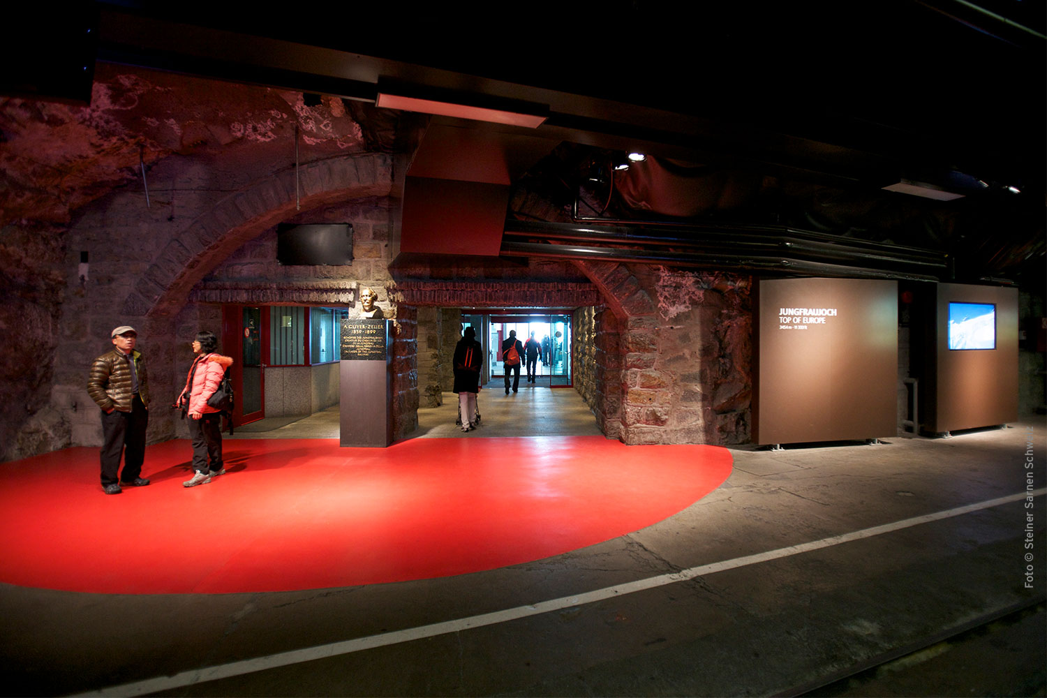 Ankunft auf 3.454 m Höhe über dem Meer: Der neu gestaltete Bahnhof auf dem Jungfraujoch