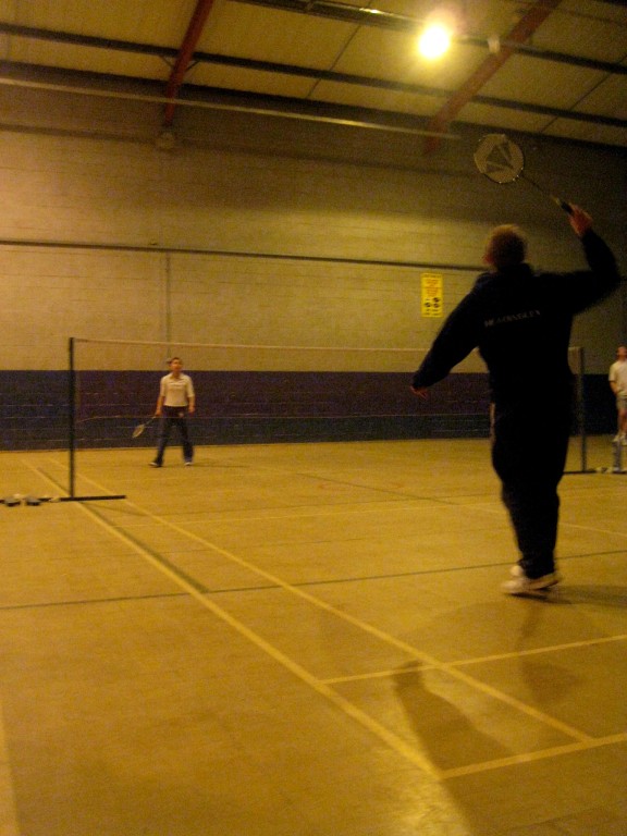 mixed B at Farsley Celtic - Mo & Dave warming up
