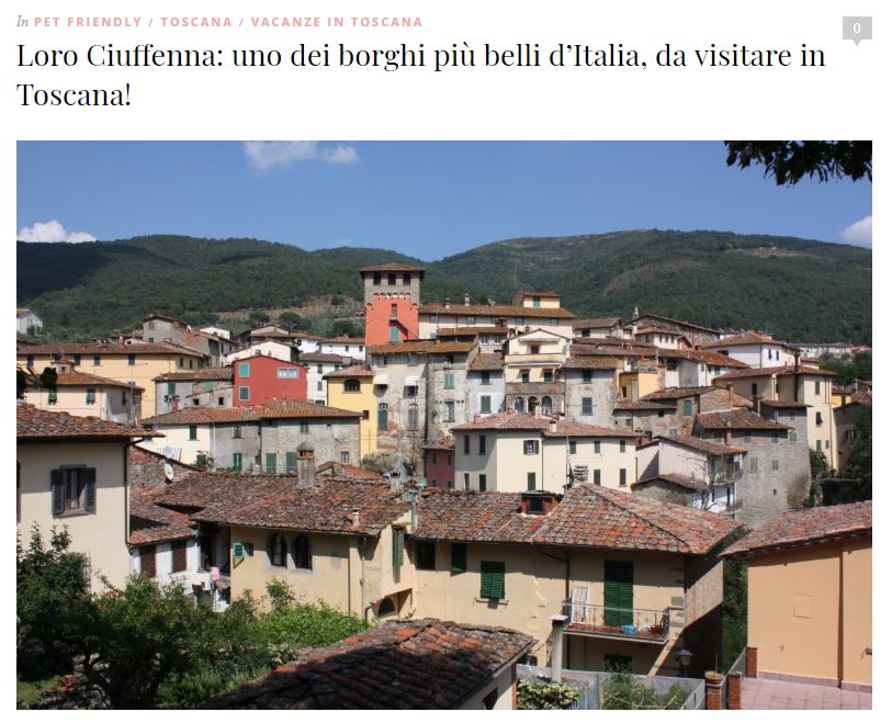 A'Loro vista del paese di Loro Ciuffenna