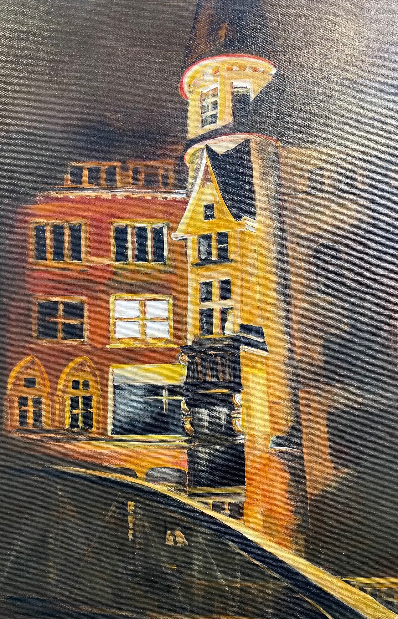 Hamburg Schlösschen - Acryl Lwd.