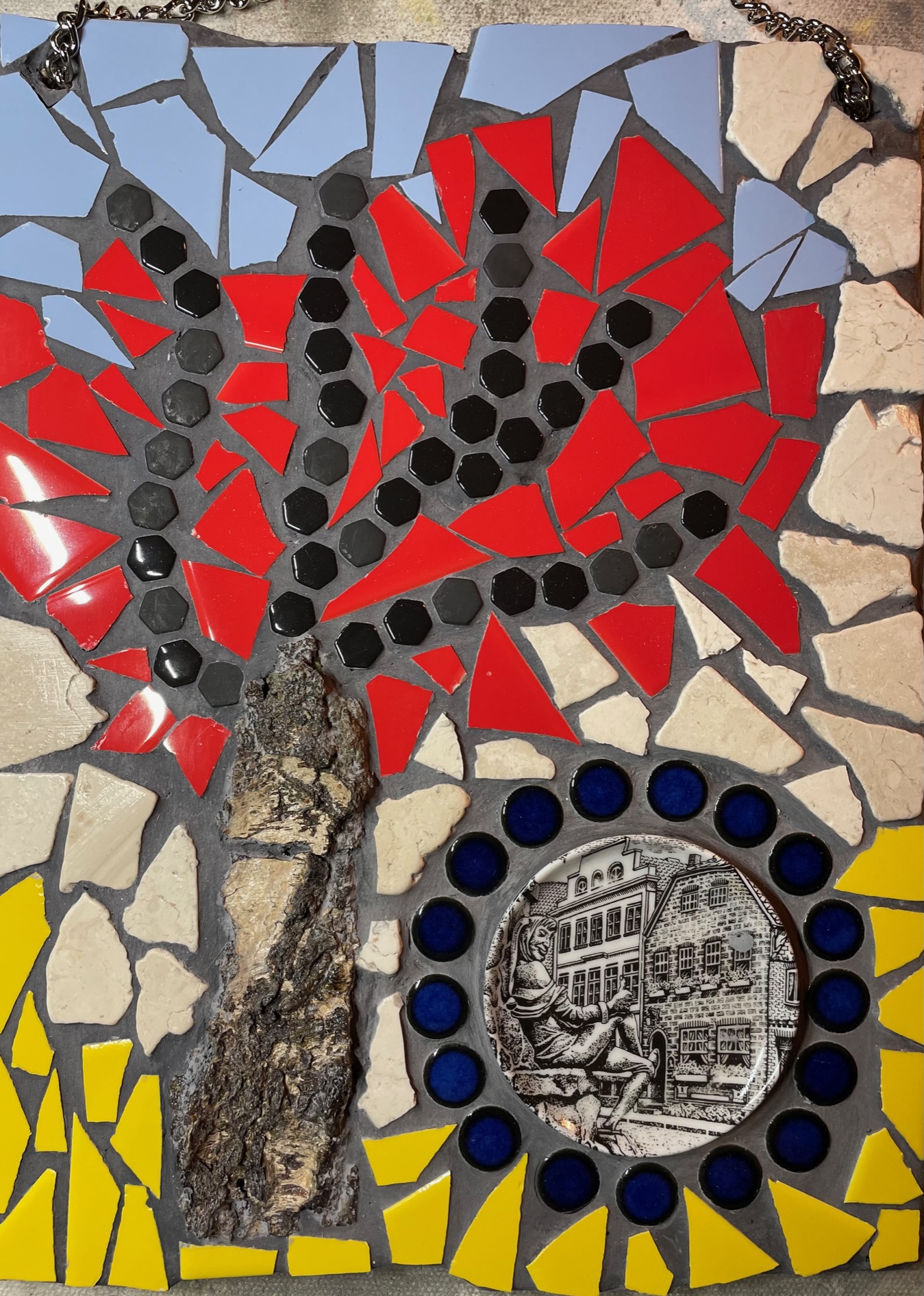 Mosaik auf Holz