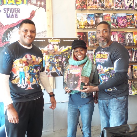 Ariell, and the good folks at Amalgam Comic and Coffeehouse were great hosts for our first public event!  