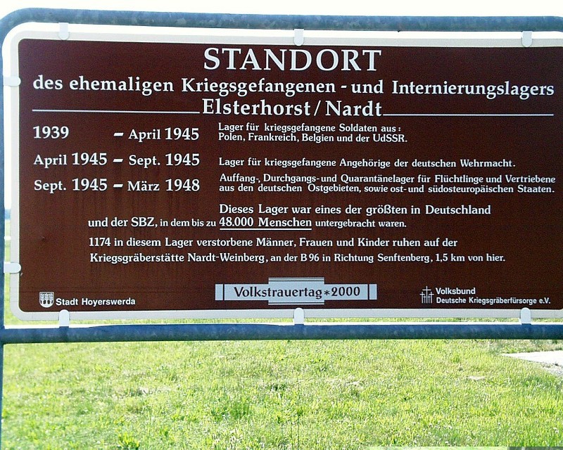 Ankunft am ehemaligen Kriegsgefangenenlager Elsterhorst