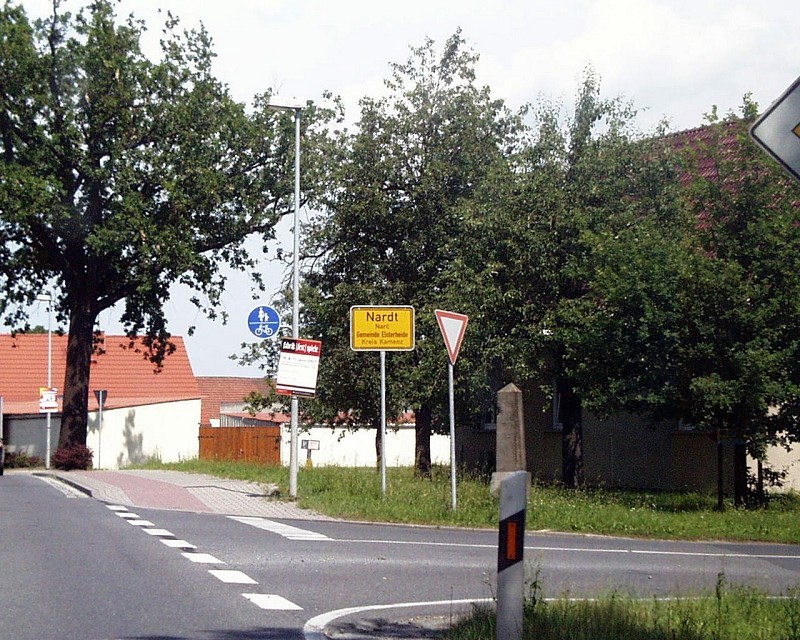 Ankunft in Nardt - früher Elsterhorst  - Ende des Gefangenenmarsches am 8. Mai 1945 nach über 100 Km