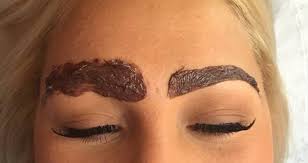 Eyebrow tint - good and bad treatment - your choice. Guess which one is which ;) I am not giving you clues on this one