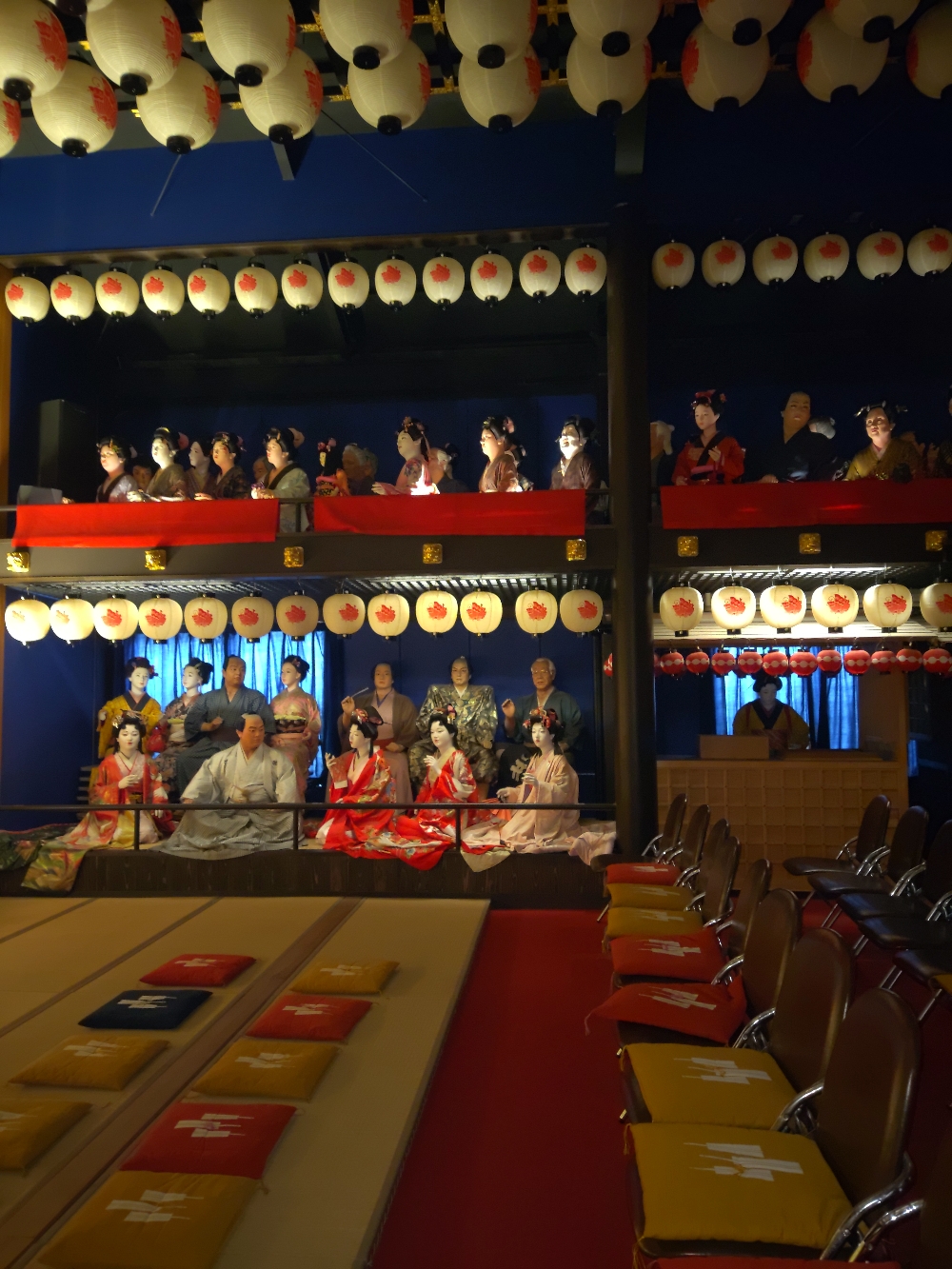 歌舞伎を観る人形達