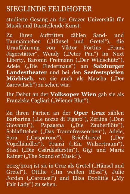 Steckbrief aus der Homepage der Grazer Oper