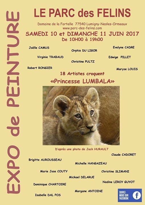 Juin 2017 Exposition "Princesse Lumbala" Parc des Félins 