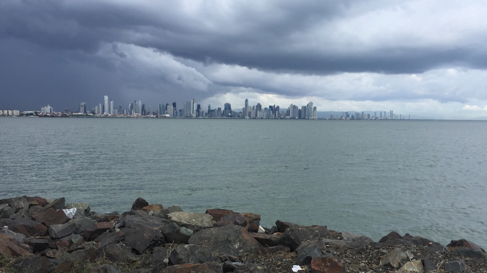 Die Skyline von Panama-Stadt (ja an dem Tag war nicht so schönes Wetter :) )