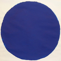 Gemalter, blauer Kreis