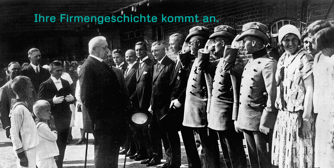 Ihre Firmengeschichte kommt an.