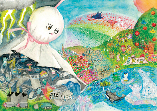 『自然を取り戻す!てるてるゴミ箱』 渡辺 葵